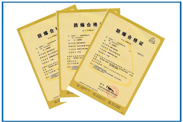 Case of Ex Certificate for Explosion-Proof Refrigerators and Freezers